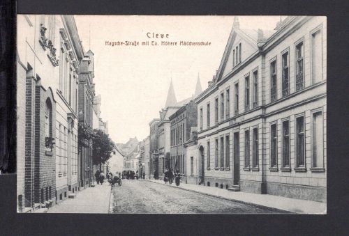 AK Cleve (Kleve) NRW um 1920 Hagsche Straße Ev. Höhere Mädchenschule