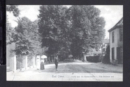 AK Cleve (Kleve) NRW 1909 Nassauer Allee mit Villa Bellevue