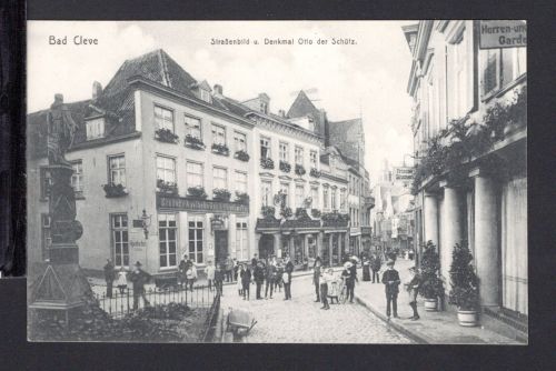 AK Cleve (Kleve) NRW 1912 Otto der Schütz, Einhorn Apotheke, Weinstube