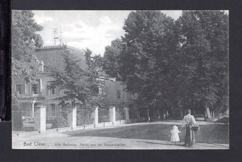 AK Cleve (Kleve) NRW 1909 Nassauer Allee mit Villa Bellevue