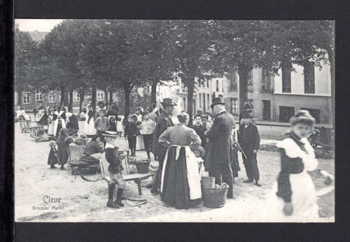 AK Cleve (Kleve) NRW 1906 Grosser Markt Blick auf Schwanenburg