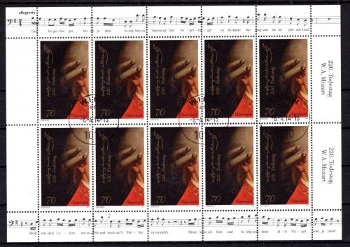Österreich Kleinbogen MiNr. 2970 gestempelt Mozart