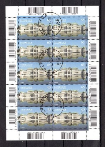 Österreich Kleinbogen MiNr. 2860 gestempelt Schloss Belvedere