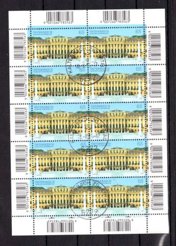 Österreich Kleinbogen MiNr. 2796 gestempelt Schloss Schönbrunn