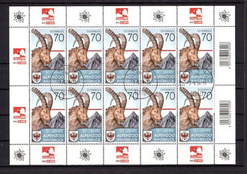 Österreich Kleinbogen MiNr. 3019 gestempelt Alpenzoo