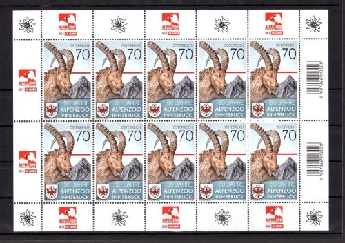 Österreich Kleinbogen MiNr. 3019 postfrisch Alpenzoo