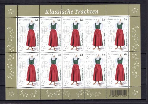 Österreich Kleinbogen MiNr. 3088 postfrisch Trachten