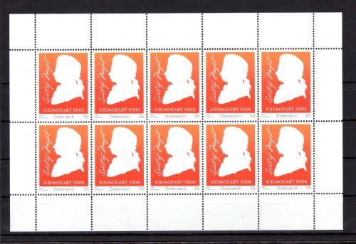 Österreich Kleinbogen MiNr. 2572 postfrisch Mozart