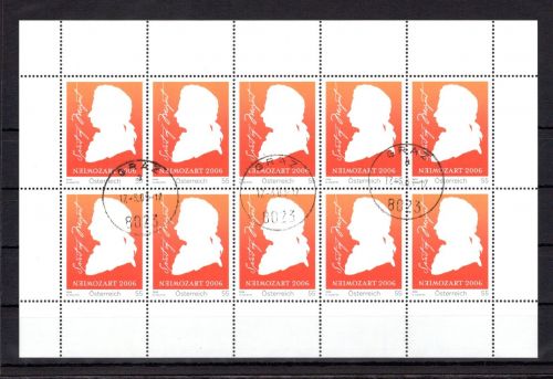 Österreich Kleinbogen MiNr. 2572 gestempelt Mozart