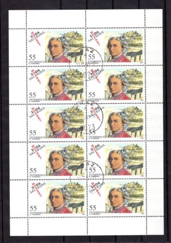 Österreich Kleinbogen MiNr. 2603 gestempelt Mozart