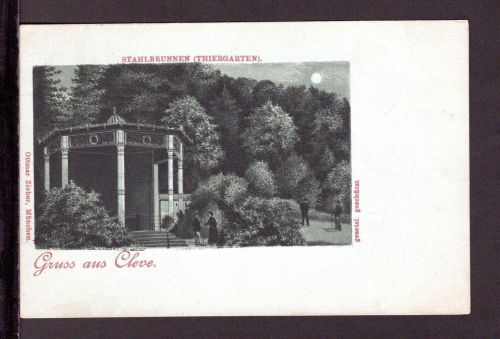 AK Cleve (Kleve) NRW 1899 Stahlbrunnen im Thiergarten