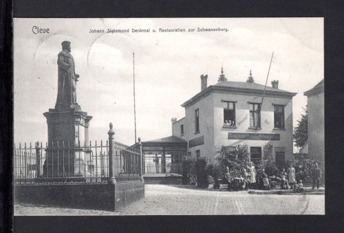 AK Cleve (Kleve) NRW 1907 Restauration zur Schwanenburg , Denkmal