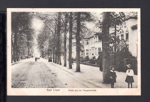 AK Cleve (Kleve) NRW 1917 Partie aus der Tiergartenallee