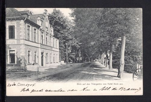 AK Cleve (Kleve) NRW 1904 Hotel Kock im Tiergarten