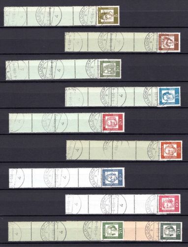 Bund MiNr. 347y-358y a,b gestempelt RE 1 + 4 LF