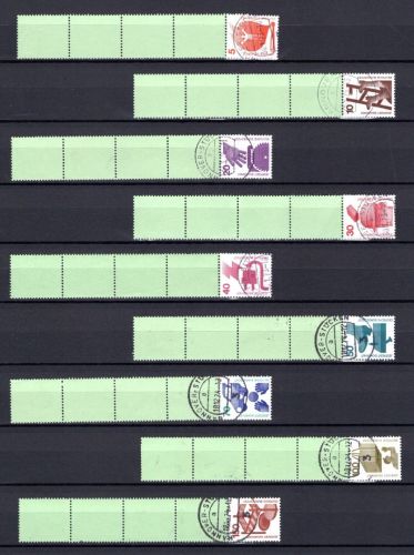 Bund MiNr. 694-703, 773 gestempelt RE 1 + 4 LF