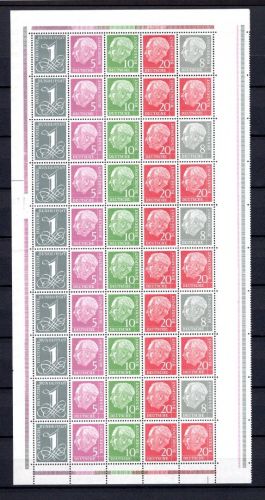 Bund Zusammendrucke MiNr. H-Blatt 8 y II (5x) postfrisch