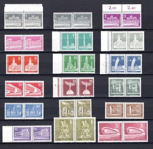 Berlin MiNr. 140-154 postfrisch waag. Paare, ungefaltet