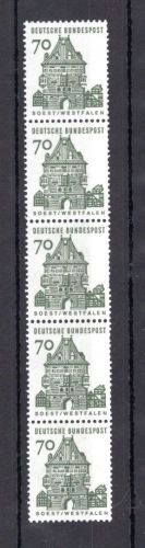Bund Rollenmarke MiNr. 460 postfrisch 5er Streifen # 515 oben