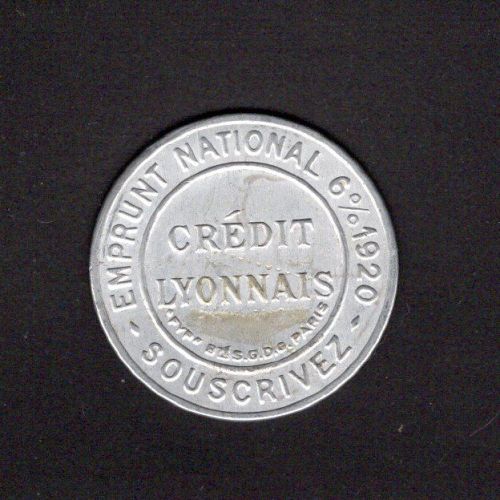 Frankreich CRÉDIT LYONNAIS Kapselgeld 10 Centimes