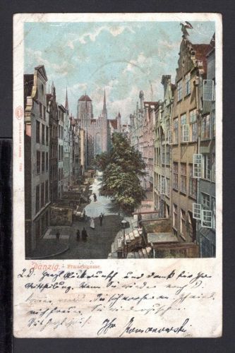 AK Danzig 1901 Frauengasse, coloriert