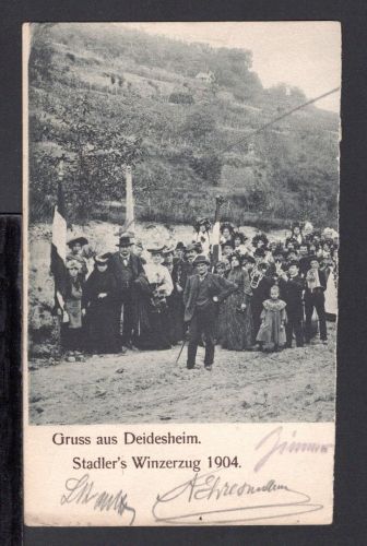 AK Deidesheim 1904 Stadtler´s Winzerzug