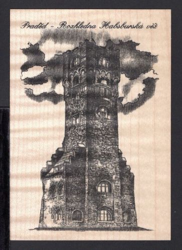 AK Hrubý Jeseník (Altvatergebirge) Altvaterturm (Holzkarte)