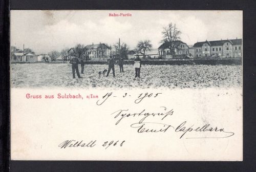 AK Sulzbach a. Inn 1905 Bahnpartie
