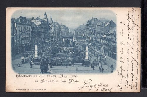 AK Frankfurt/ Main 1899 Goethefeier