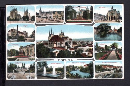 AK Erfurt 1915 diverse Sehenswürdigkeiten
