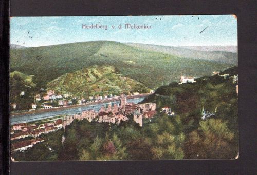 AK Heidelberg 1907 Blick über Schloss auf den Neckar