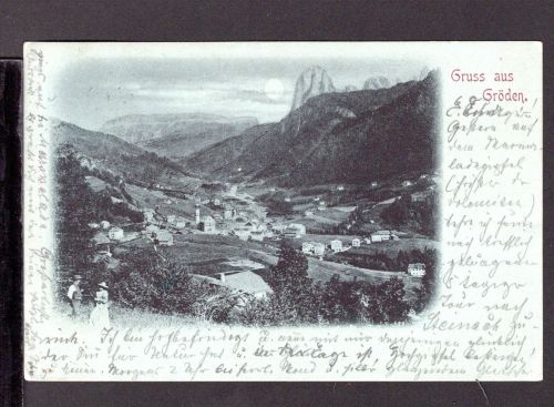 AK Gröden 1898 Blick über das Tal auf den Langkofel
