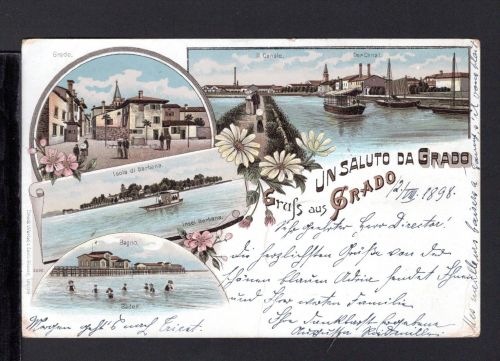 AK Grado 1898 Isola di Barbana, Il Canale, Bagno