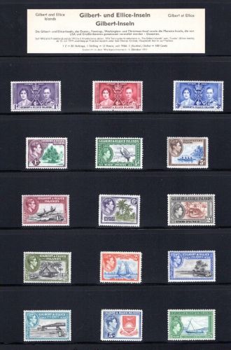 Gilbert + Ellice Islands Lot aus 1937-1966 postfrisch