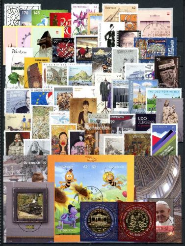 Österreich Jahrgang 2014 gestempelt incl. Porzellanmarke