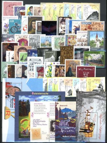 Österreich Jahrgang 2015 gestempelt