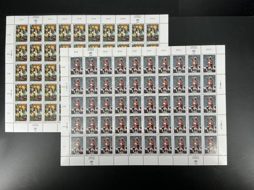 UNO Wien 50er Bögen MiNr. 141-142 postfrisch Würde und Teilhabe