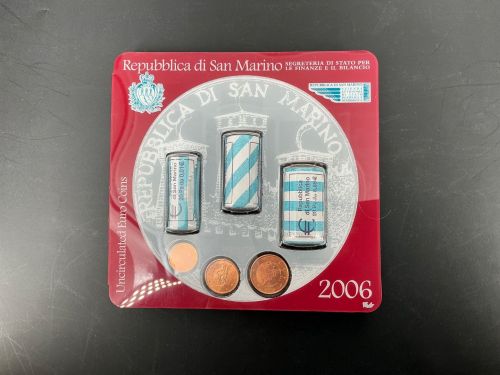 San Marino 2006 Münzrollen-Set 1-5 Cent im Blister unzirkuliert