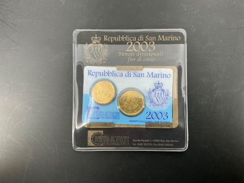 San Marino 2003 Coincard 20 + 50 Cent unzirkuliert