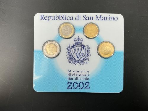 San Marino 2002 Coincard 20 Cent - 2 Euo unzirkuliert