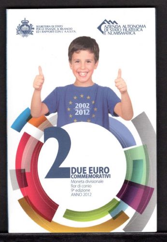 San Marino Coincard 2 Euro 2012 im Folder "Euro-Bargeld" ST