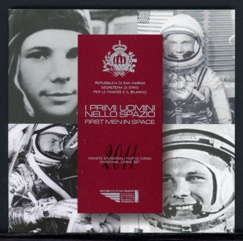 San Marino Coincard KMS 2011 im Folder mit 5 Euro "Weltraumflug" ST