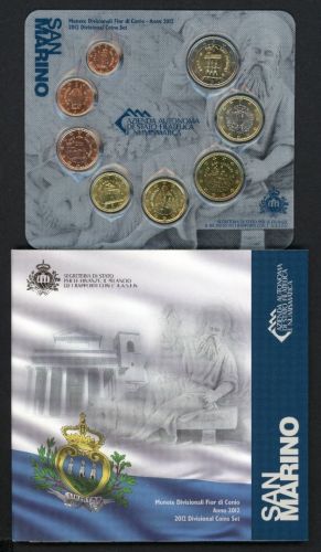 San Marino Kursmünzensatz/ KMS 2012 im Folder unzirkuliert