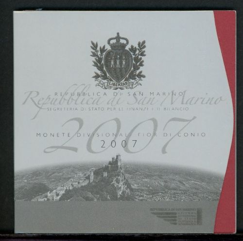 San Marino Coincard KMS 2007 im Folder mit 5 Euro "Chancengleichheit" ST