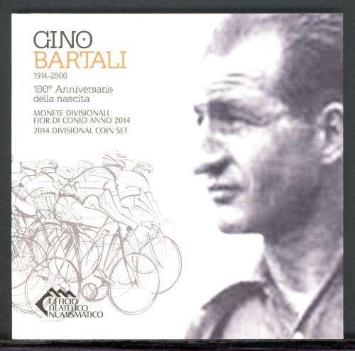 San Marino Coincard KMS 2014 im Folder mit 5 Euro "Gino Bartali" ST