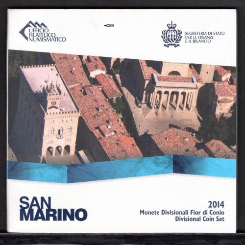 San Marino Kursmünzensatz/ KMS 2014 im Folder unzirkuliert