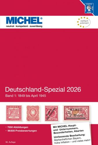 Michel Katalog Deutschland-Spezial 2026 Band 1 6001-1 Neu