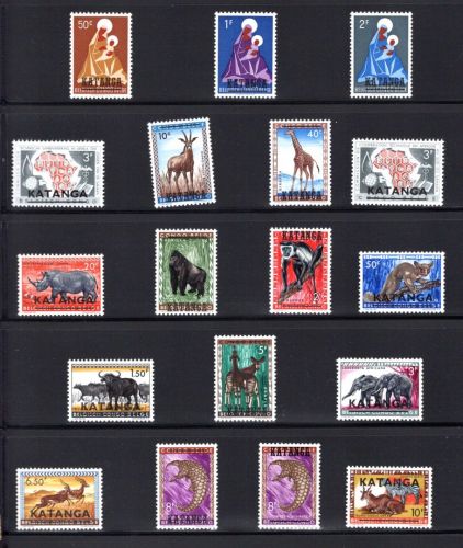 Katanga Lot aus 1960-1962 postfrisch