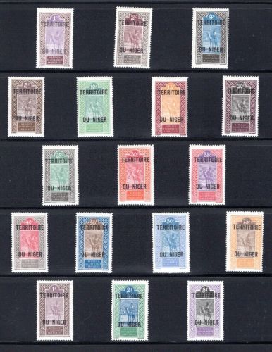 franz. Nigergebiete Lot aus 1921-1942 postfrisch