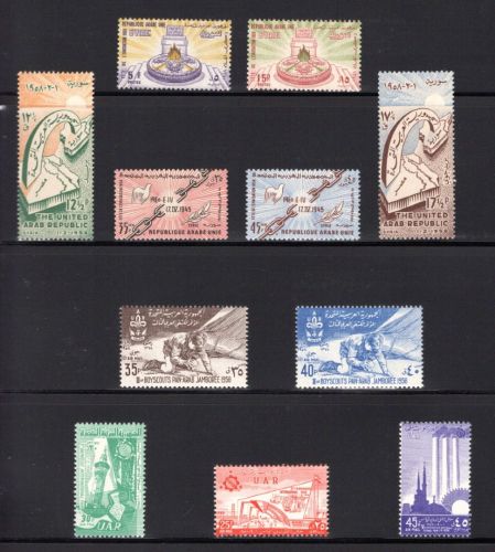 Syrien VAR Lot aus 1958-1961 postfrisch incl. Blöcke